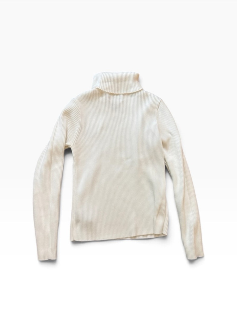 Lauren Ralph Lauren Cream Ribbed Turtleneck Sweater - Picture 4 of 4